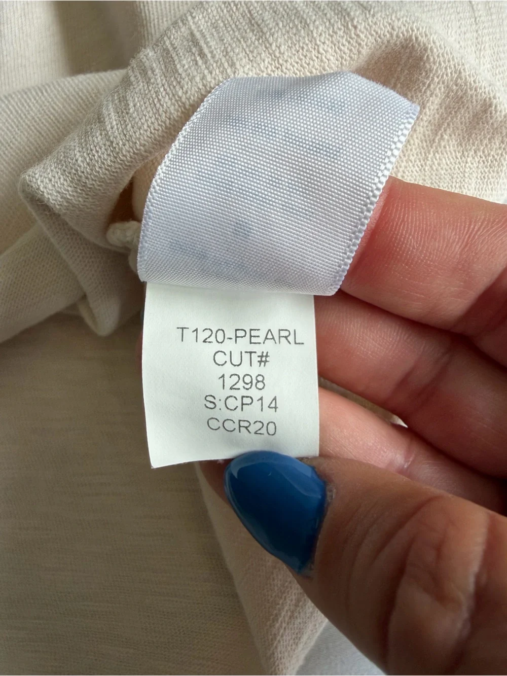 perfectwhitetee "Pearl" Cream 100% Cotton Cropped V-Neck Cap Short Sleeve Tee - Picture 13 of 15